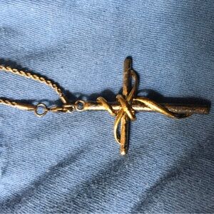 Gold Cross Pendant Necklace